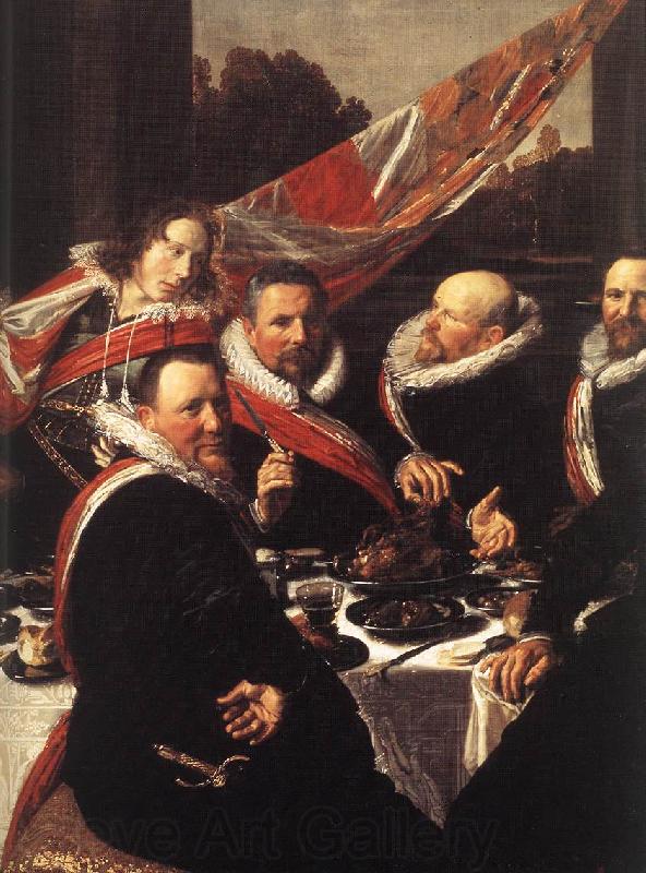 HALS, Frans Banquet of the Officers of the St George Civic Guard (detail) France oil painting art